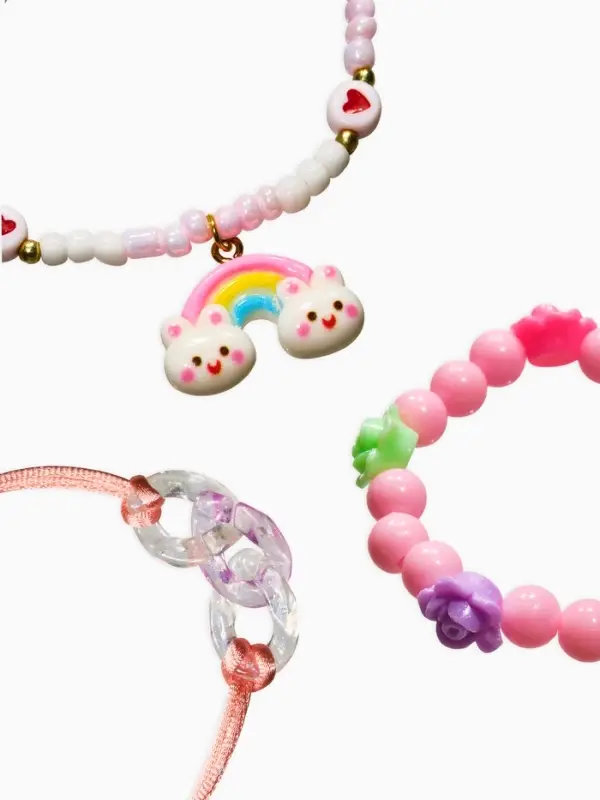 Браслет детский «Выбражулька», 3 шт. набор, радуга, цветной Браслет детский «Выбражулька», 3 шт. набор, радуга, цветной