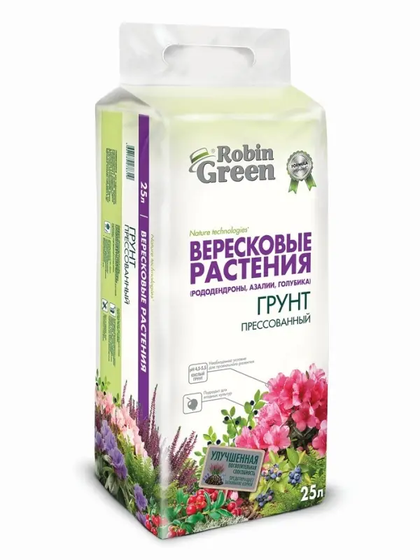 Грунт для вересковых растений &laquo;Робин Грин&raquo;, прессованный, 25 л