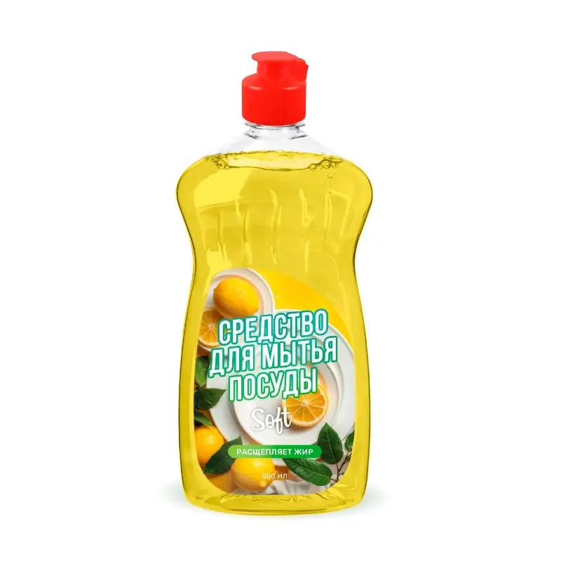 Средство для мытья посуды Soft "Лимон" 500 мл. Clean&Green CG8452