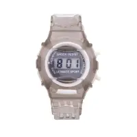 Часы наручные электронные, детские, ремешок силикон, серые