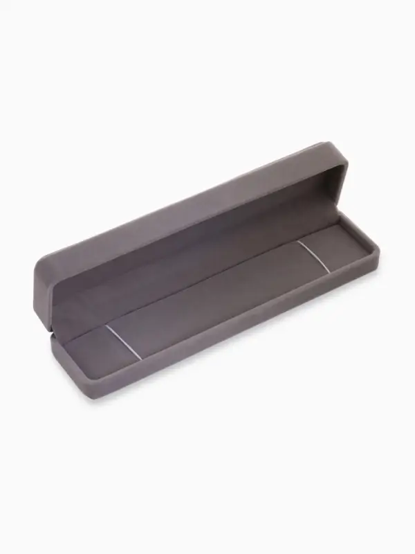 Футляр бархатный под браслет, цепочку, часы &laquo;Пенал&raquo;, 22&times;5.2&times;3.5 см, (полезная часть 21.3&times;4 см), серый