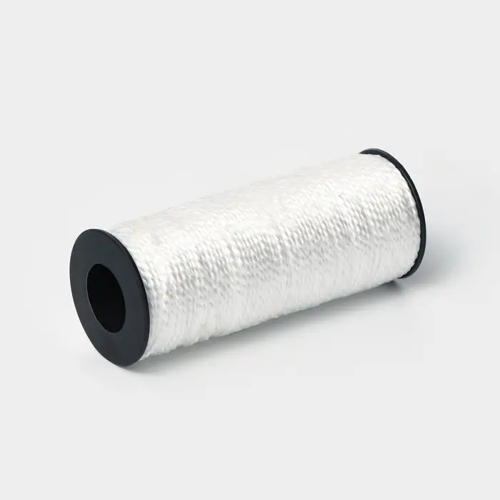 Нить крученая, 2-х прядная, ПП, d=1,3 мм, 50 м, белая Нить крученая, 2-х прядная, ПП, d=1,3 мм, 50 м, белая