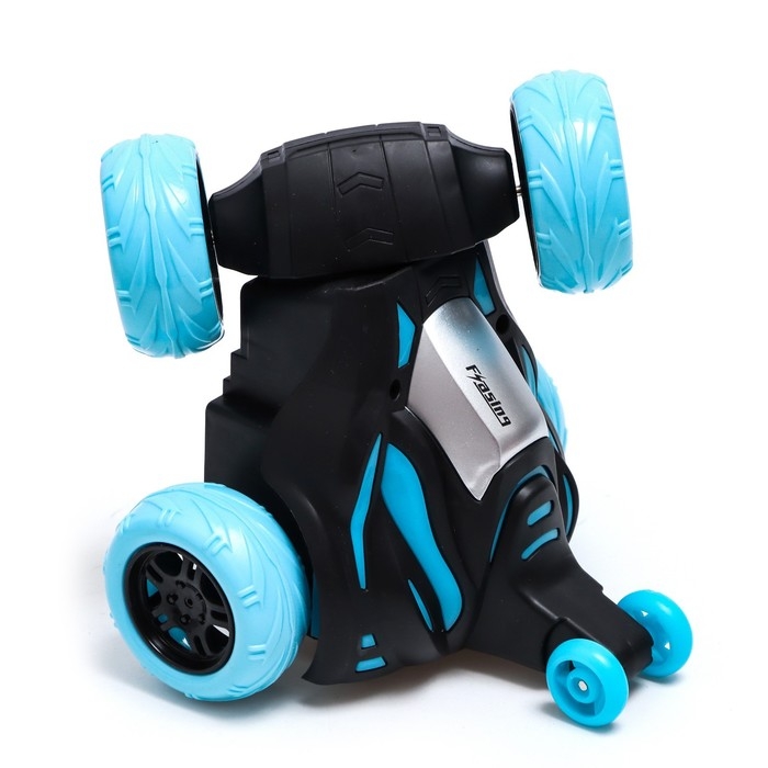 Машина-перевёртыш радиоуправляемая «Трюкач», свет, работает от аккумулятора, цвет синий Машина-перевёртыш радиоуправляемая «Трюкач», свет, работает от аккумулятора, цвет синий