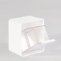 Органайзер настенный, с клеевыми крючками, 2 секции, 9.2&times;7&times;10.7 см, белый