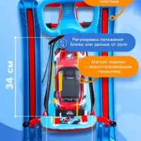 Снегокат &laquo;Twiny 2+&raquo; Sportcar, со спинкой, с родительской ручкой, синий, красный, TW2+/SC Nika Kids