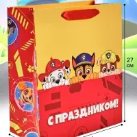 Пакет подарочный детский &laquo;С праздником&raquo;, 23&times;27&times;11.5 см