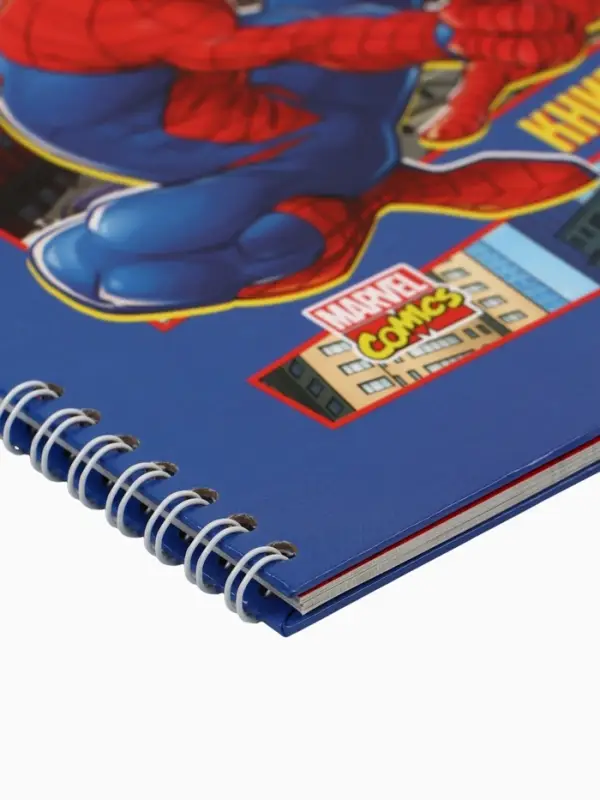 Книга пожеланий на пружине, 21,7х21 см, Человек-паук