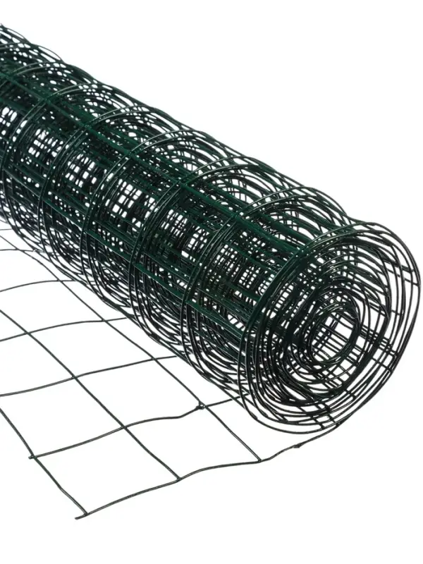 Сетка сварная с ПВХ покрытием, 5&times;0.5 м, ячейка 50&times;50 мм, d=1 мм, металл, Greengo