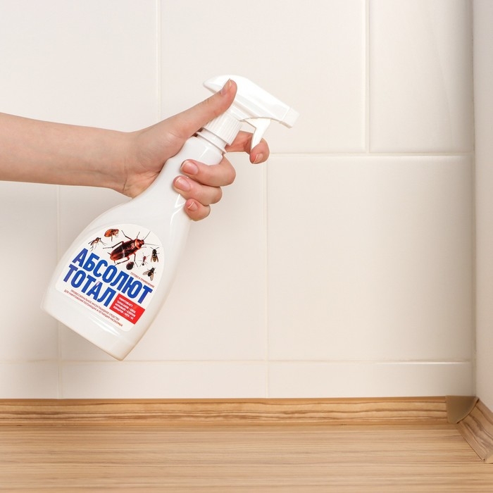 Средство от тараканов и муравьев Абсолют Тотал, флакон с триггером, 400 мл Средство от тараканов и муравьев Абсолют Тотал, флакон с триггером, 400 мл