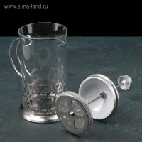 Френч-пресс стеклянный Доляна &laquo;Фараон&raquo;, 600 мл, 14&times;11&times;21,5 см