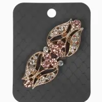 Зажим для кардигана "Ажур", бутон, цвет бело-золотой в золоте