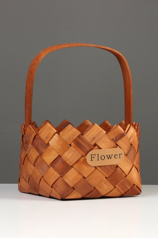 Набор корзин плетёных, 2 шт., 20×20×12 см, 16×16×10 см, ива, натуральный цвет