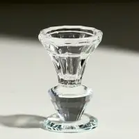 Стеклянный подсвечник на 1 свечу &laquo;Вазон с хрусталиком&raquo;, 8.5&times;6&times;6 см