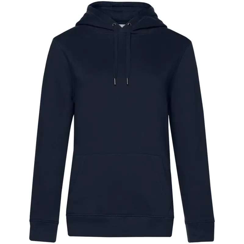 Толстовка с капюшоном женская Queen, темно-синяя, размер XXL