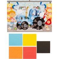 Аппликация 15х21 см СИНИЙ ТРАКТОР МУЛЬТИ АРТ EVAGEO-112365