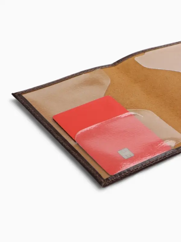 Обложка на военный билет из натуральной кожи, коричневая