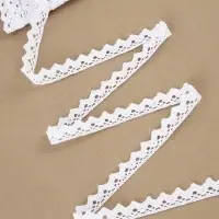 Кружево вязаное, 14 мм, 15&plusmn;1 м, белое