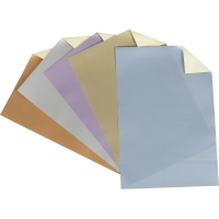 Бумага цветная набор №8 цв.бумаги самокл. а4 5 цв.10л металлик  11-410-35