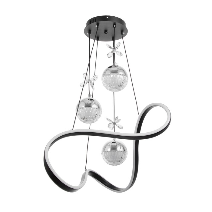 Светильник с ПДУ Светильник с ПДУ "Фиора" LED 140Вт 3000-6000К черный 49х49х15-115 см