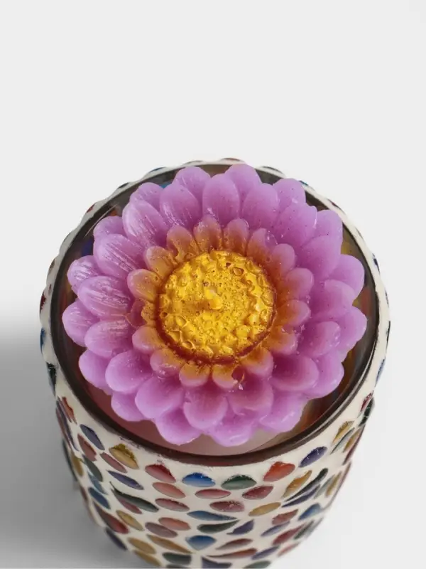 Набор свечей &laquo;Сандал. Жасмин&raquo;, 5 шт., 2 подсвечника