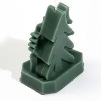 Свеча новогодняя &laquo;Олени&raquo;, 7&times;5&times;8.5 см, 9 ч, зелёный