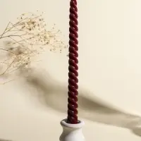 Набор свечей витых, 2&times;25 см, 4 шт., палитра бордового, 25.5&times;8.8&times;2.4 см