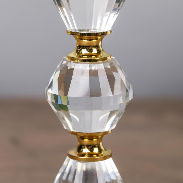 Подсвечник стекло на 1 свечу  Подсвечник стекло на 1 свечу "Хрустальное небо" 22,2х7,8х7,8 см