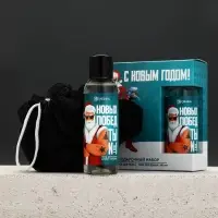 Подарочный набор новогодний &laquo;Новых побед&raquo;: гель для душа 100 мл и мочалка для тела, Чистое счастье
