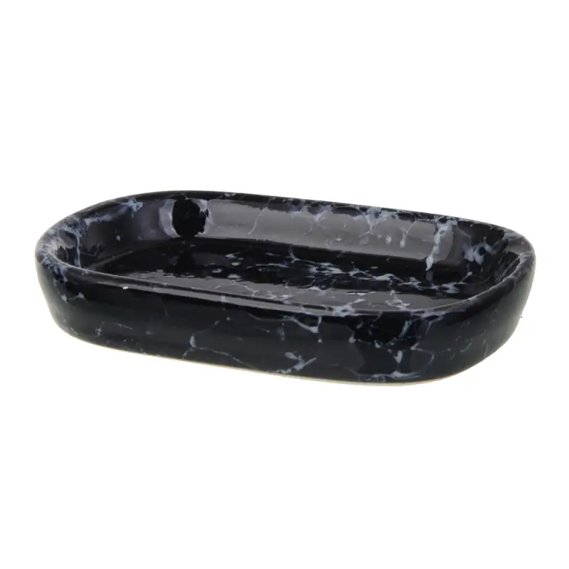 VETTA Мыльница, 13,5x9x2,5 см, керамика, "Космос", мрамор чёрный