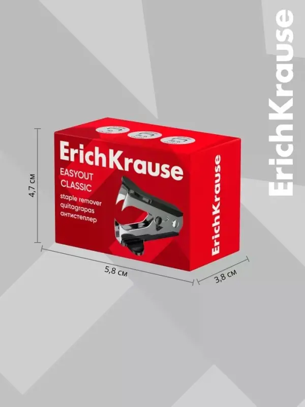 Антистеплер канцелярский, ErichKrause, чёрный, МИКС