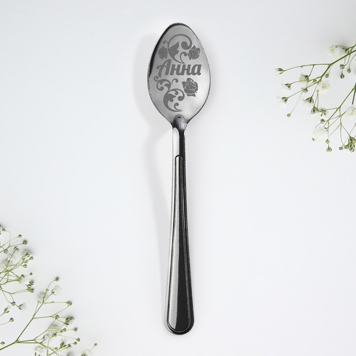 Ложка чайная с гравировкой с 8 Марта «Анна», 3 х 14 см. Ложка чайная с гравировкой с 8 Марта «Анна», 3 х 14 см.