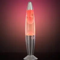 Лава - лампа RISALUX &laquo;Ракета&raquo;, Е14, 30 Вт, от сети 220 В, серебристая, 34&times;8.5&times;8.5 см