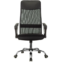 Кресло 0MX_VB_EChair-508 TTW сетка/ткань/кожзам&nbsp; черный хром
