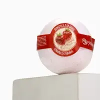 Бомбочка для ванны, 120 г, аромат клубники со сливками, Кладовая красоты