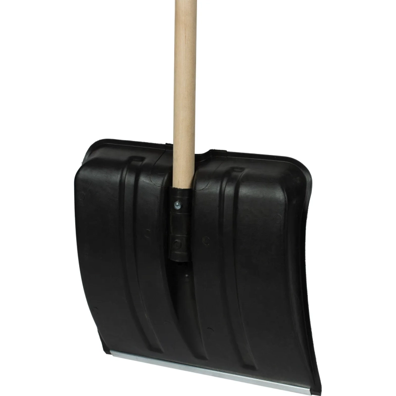 Лопата для уборки снега пластик/ковш 38х38,5х142 см с дерев черенком 615745