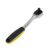 Вороток с трещоткой ТУНДРА, CrV, квадрат 1/2", 2К рукоятка, 72 зубца, 250 мм