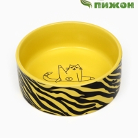 Миска керамическая "Золотая зебра" 250мл, 11,5 х 4,5 см