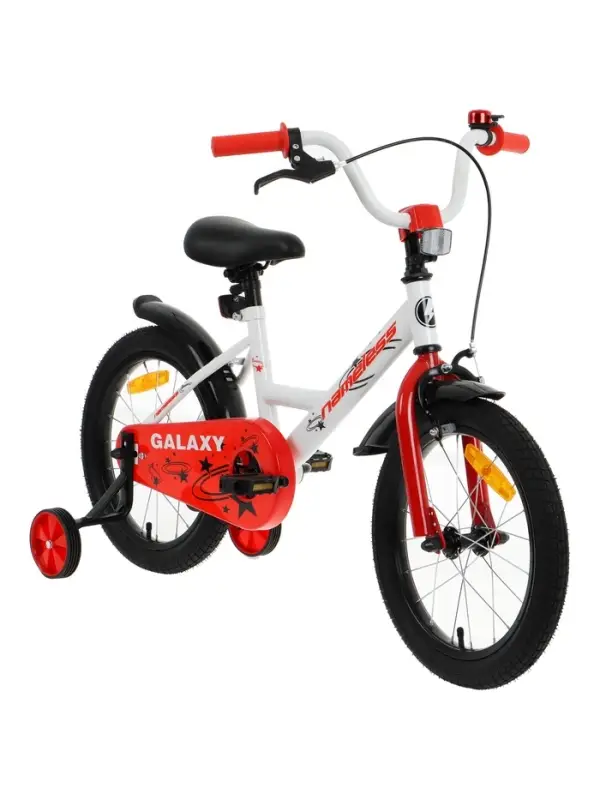 Велосипед детский Nameless GALAXY, диаметр колёс 16", со съёмными колёсами, белый, красный