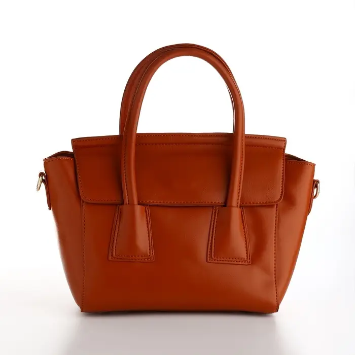 Сумка женская мессенджер на магните, 35&times;15&times;23 см, рыжая