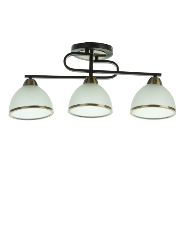 Люстра Люстра "Рендо" 3хЕ27 40Вт черно-бронзовый 61х15х23 см