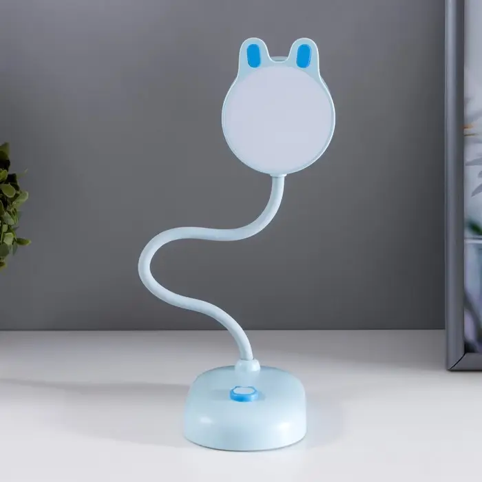 Лампа настольная RISALUX &laquo;Мими&raquo;, светодиодная, 3 Вт, диммер, USB, голубая, 8&times;12.5&times;32 см