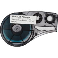 Картридж Vell M21-750-499 (19.05 мм / 4.87 м,нейлон,чер. на бел,VL110895)
