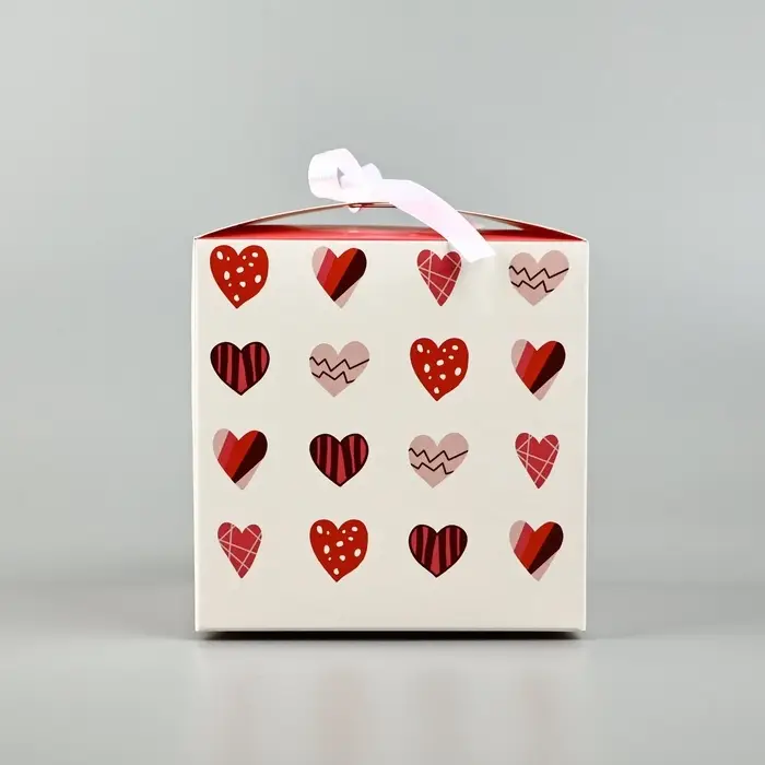 Коробка подарочная складная, упаковка, «Я тебя люблю», 12 х 12 х 12 см