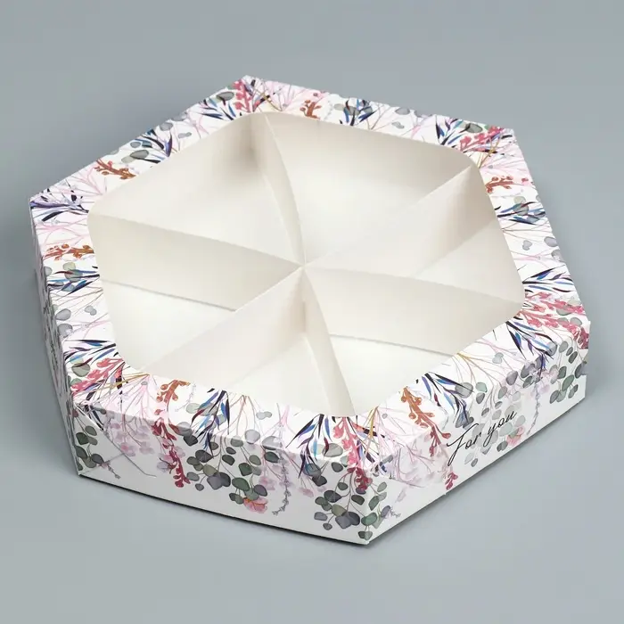 Коробка кондитерская, упаковка, For you, 23 х 20 х 4 см Коробка кондитерская, упаковка, For you, 23 х 20 х 4 см
