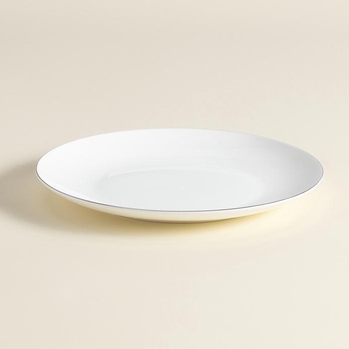 Тарелки SL Home «Каскарон», d=20 см, набор 2 шт, костяной фарфор, белые