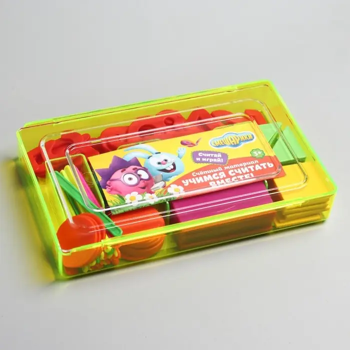 Счётный материал &laquo;Учимся считать&raquo;, 130 элементов в наборе, Смешарики, МИКС
