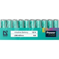 Батарейка DEFENDER алкалиновая LR6-40box AA, бокс 40шт/уп PowerPulse