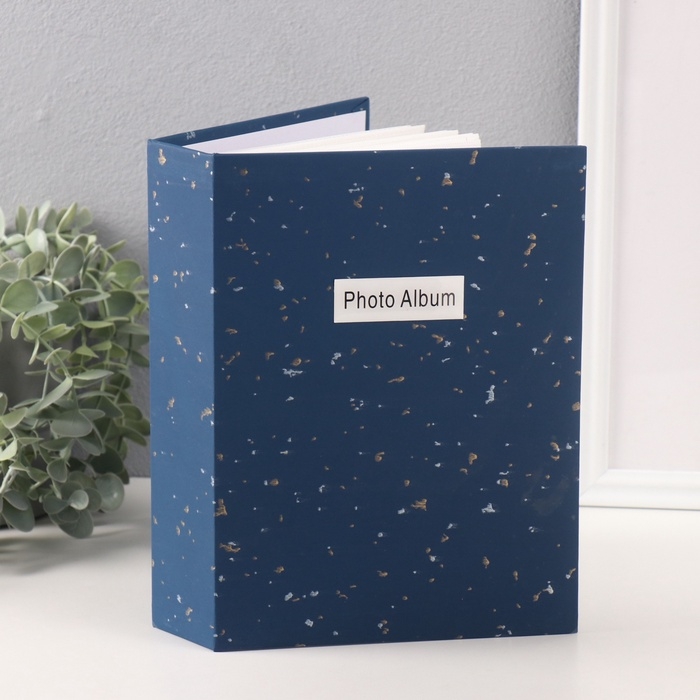 Фотоальбом на 200 фото 10х15 см Фотоальбом на 200 фото 10х15 см "В крапинку" матовый, синий 6,5х17,5х23 см