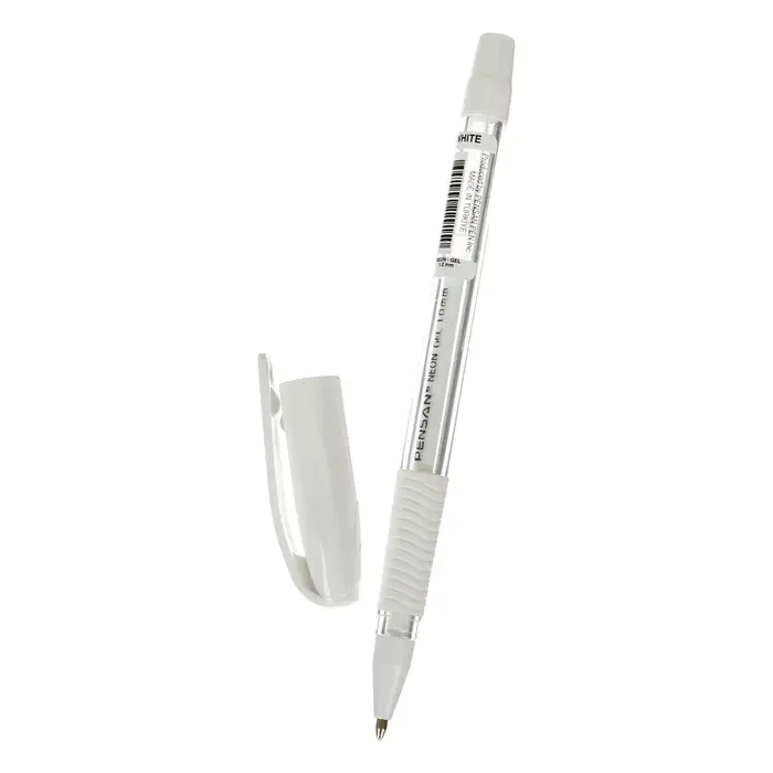 Ручка гелевая Pensan. Neon Gel, неоново-белый стержень, узел 1 мм