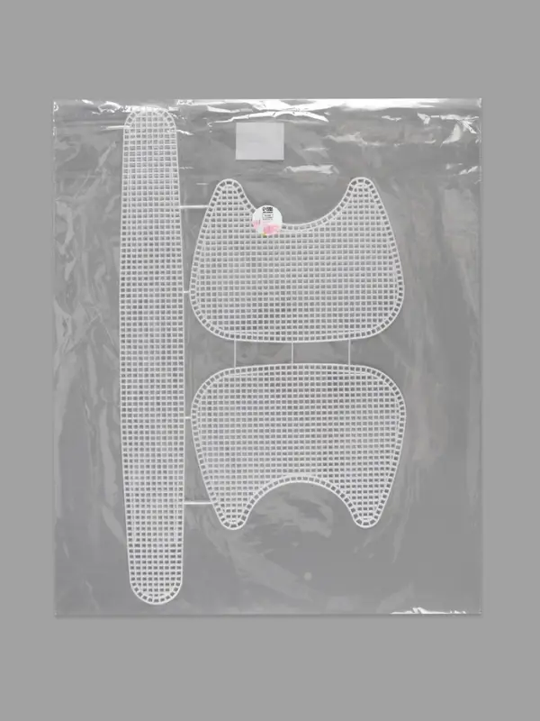 Канва-основа для вышивания сумки, пластиковая, 52&times;29 см, цвет белый